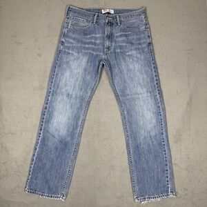Levi's 505 Straight Fit Jeans Men's 32x30 Light Wash 100% Cotton Denim Mexico